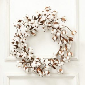 cotton fall wreath on a budget!