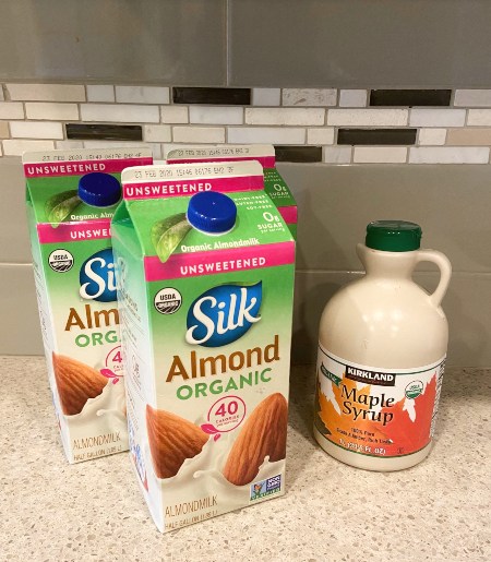 almond milk and maple syrup for cheap