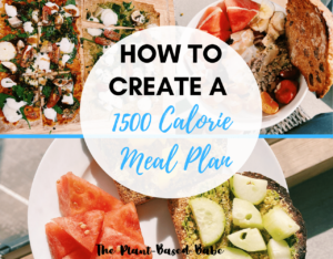 Meal plan with 1500 calories