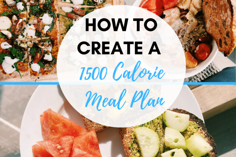 Meal plan with 1500 calories